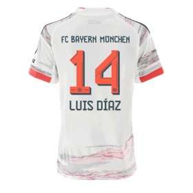 Dámské fotbalový oblečení Bayern Munich Luis Diaz #14 Venkovní košile 2025-26 Krátkým Rukávem